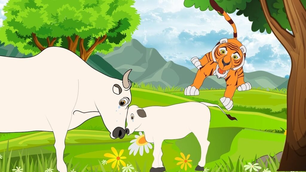 गाय और शेर की कहानी - Lion and Cow Story